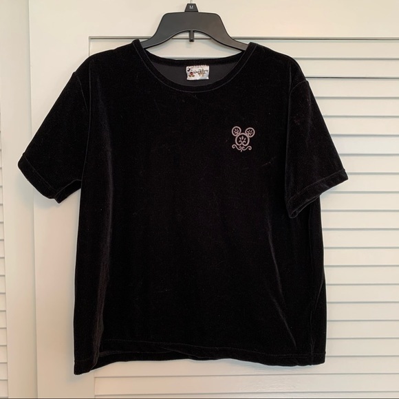 Disney Tops - Vintage Walt Disney Mickey velour shirt